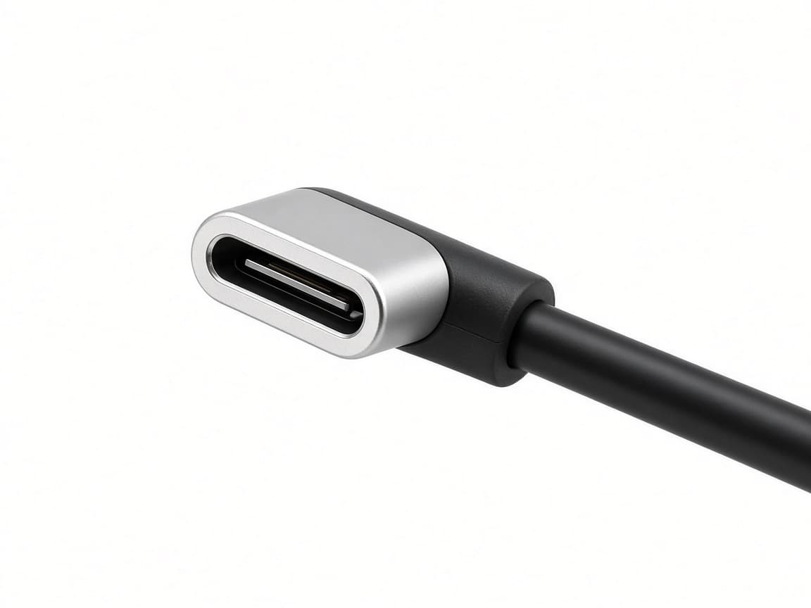 USB-C. Ovale stekker die je omdraaiend kunt insteken. De vorm zegt niets over snelheid, laden of beeld.